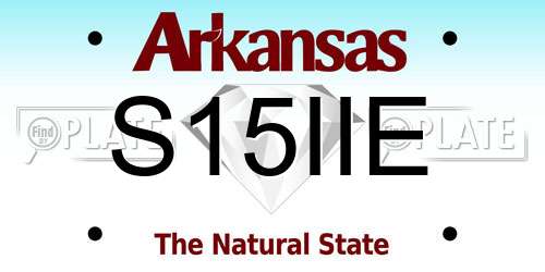 S15IIE Arkansas License Plate