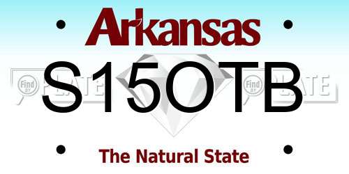 S15OTB Arkansas License Plate