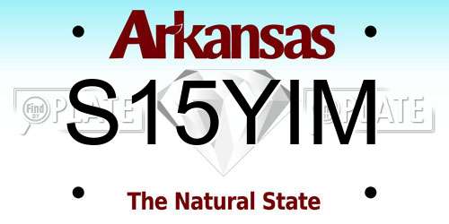 S15YIM Arkansas License Plate