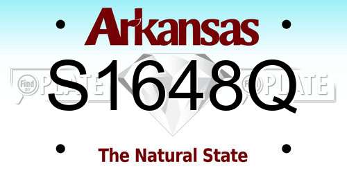 S1648Q Arkansas License Plate
