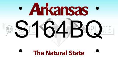 S164BQ Arkansas License Plate