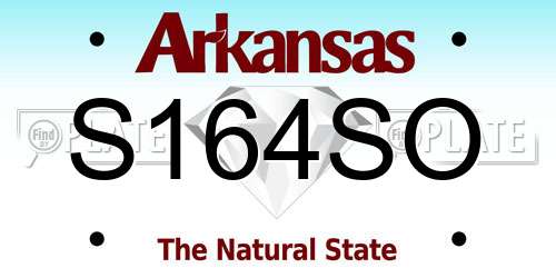 S164SO Arkansas License Plate