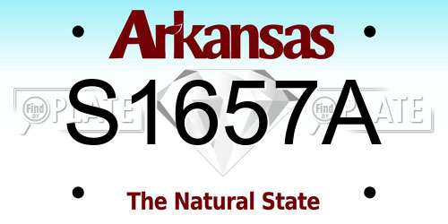 S1657A Arkansas License Plate