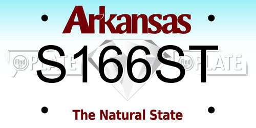 S166ST Arkansas License Plate
