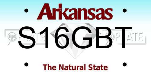 S16GBT Arkansas License Plate