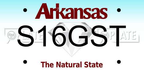 S16GST Arkansas License Plate