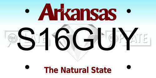 S16GUY Arkansas License Plate