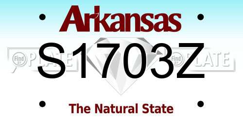 S1703Z Arkansas License Plate