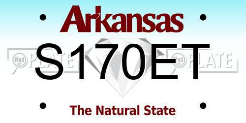 S170ET Arkansas License Plate