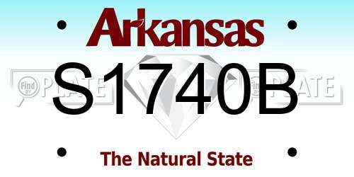 S1740B Arkansas License Plate