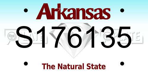 S176135 Arkansas License Plate