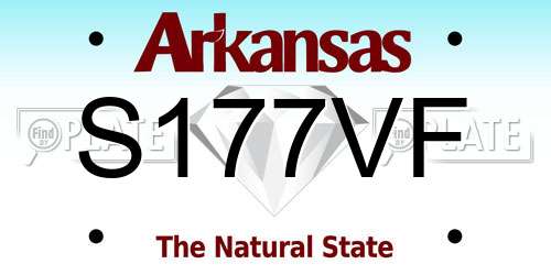 S177VF Arkansas License Plate
