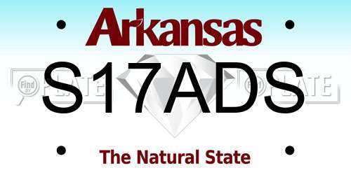 S17ADS Arkansas License Plate