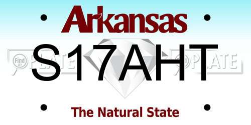 S17AHT Arkansas License Plate