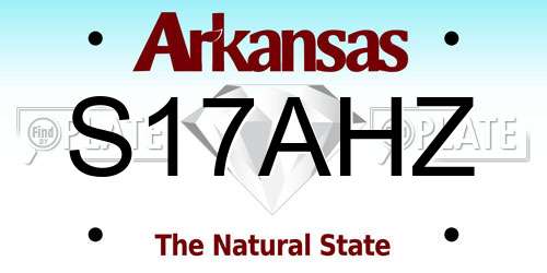 S17AHZ Arkansas License Plate