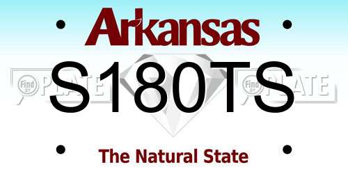 S180TS Arkansas License Plate