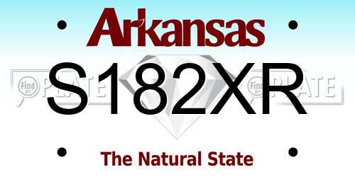 S182XR Arkansas License Plate