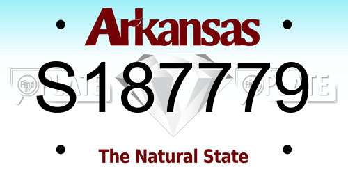 S187779 Arkansas License Plate