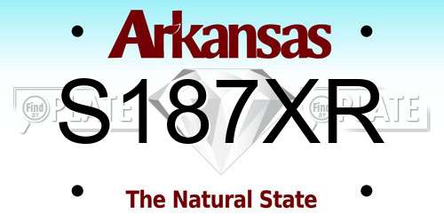 S187XR Arkansas License Plate