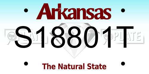 S18801T Arkansas License Plate