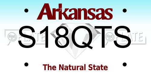 S18QTS Arkansas License Plate