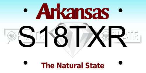 S18TXR Arkansas License Plate