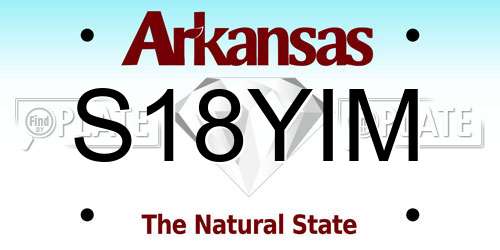 S18YIM Arkansas License Plate