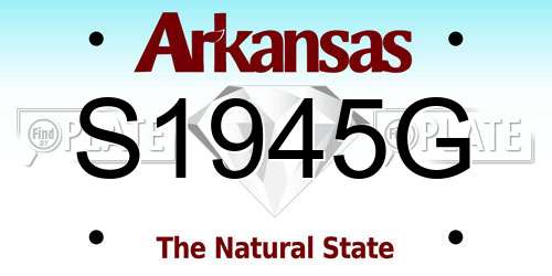 S1945G Arkansas License Plate