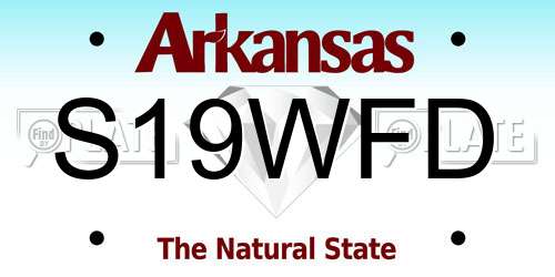S19WFD Arkansas License Plate