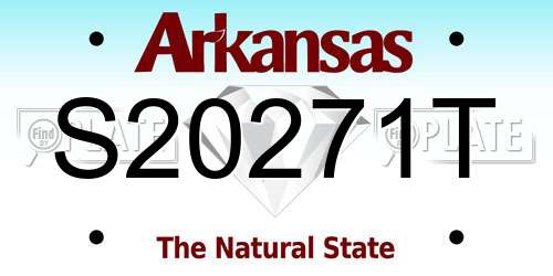 S20271T Arkansas License Plate