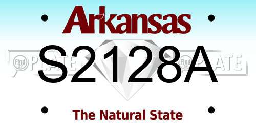 S2128A Arkansas License Plate