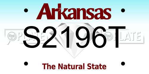 S2196T Arkansas License Plate
