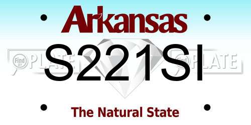 S221SI Arkansas License Plate