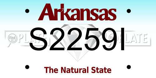 S2259I Arkansas License Plate
