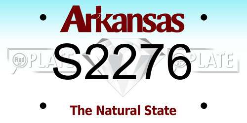S2276 Arkansas License Plate