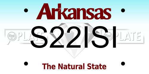 S22ISI Arkansas License Plate