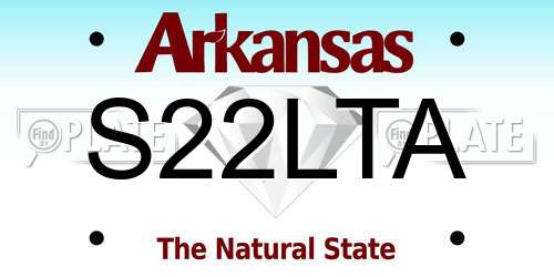S22LTA Arkansas License Plate