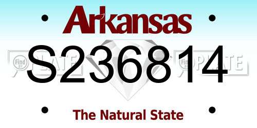 S236814 Arkansas License Plate