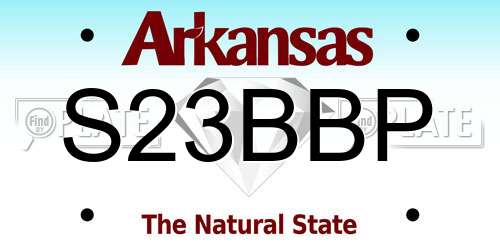S23BBP Arkansas License Plate