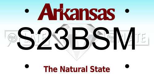 S23BSM Arkansas License Plate