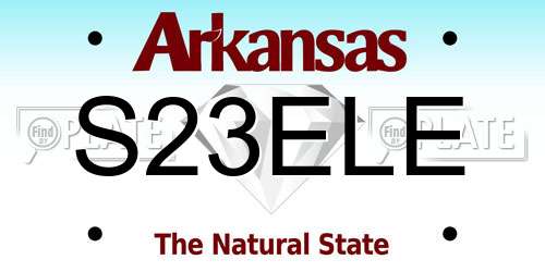 S23ELE Arkansas License Plate