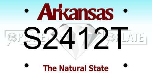 S2412T Arkansas License Plate