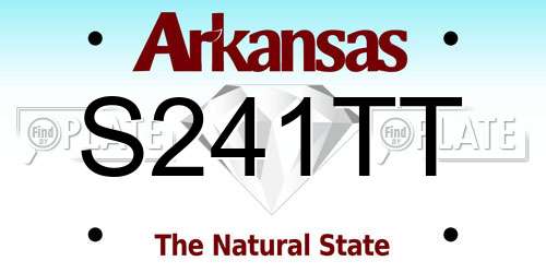 S241TT Arkansas License Plate