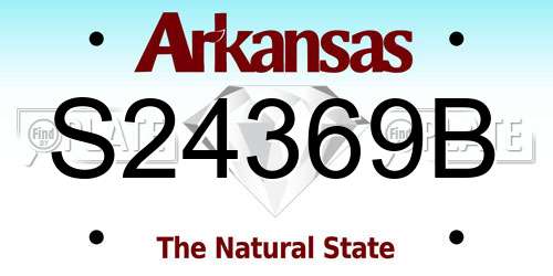 S24369B Arkansas License Plate