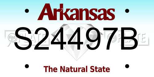 S24497B Arkansas License Plate