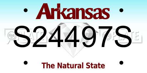 S24497S Arkansas License Plate