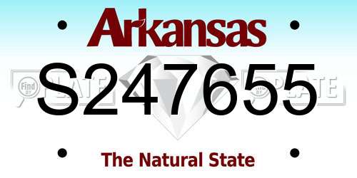 S247655 Arkansas License Plate