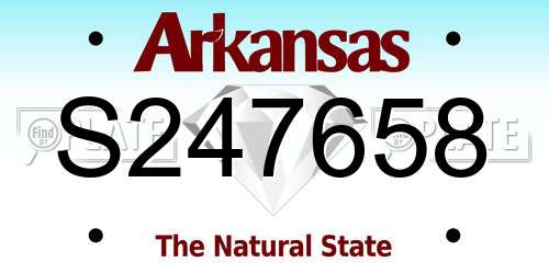 S247658 Arkansas License Plate