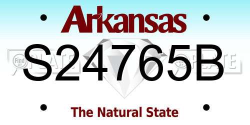 S24765B Arkansas License Plate