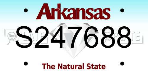 S247688 Arkansas License Plate